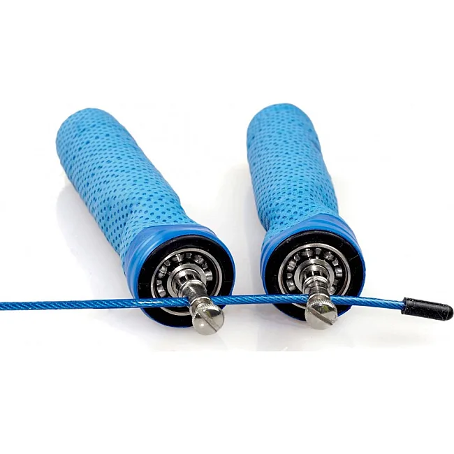 Скоростная скакалка 7SPORTS Cross Rope 3м. на подшипниках SK-1 7S голубая