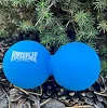Массажный двойной мяч силиконовый PowerPlay PP-4355 Silicone Lacrosse Peanut Ball (6.3*12.6см.) Синий