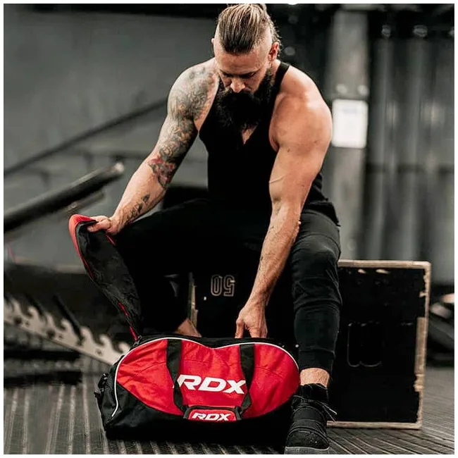 Спортивна сумка RDX R1 Duffel Bag with Backpack Straps Black/Red