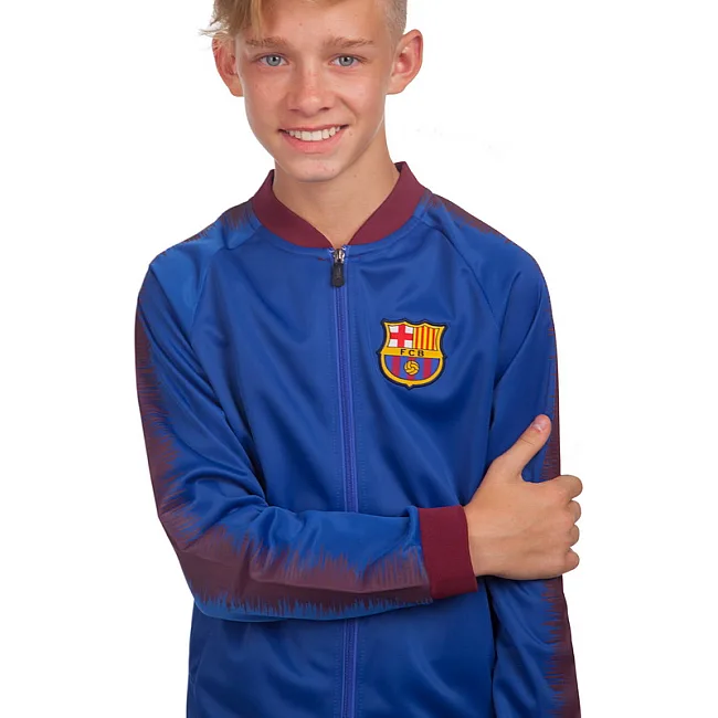 Спортивний костюм
 дитячий із символікою футбольного клубу BARCELONA кофта на блискавці та штани LIDONG LD-6111T 26-32 (Чорний-оранжевий)