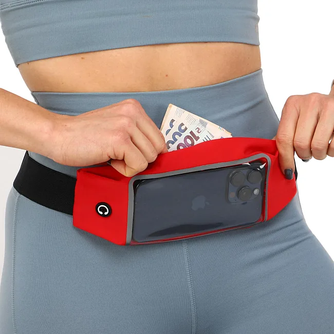 Сумка на пояс спортивная для бега с сенсорным экраном RUNNING WAISTPACK SP-SPORT
 GA-506 (Голубой)
