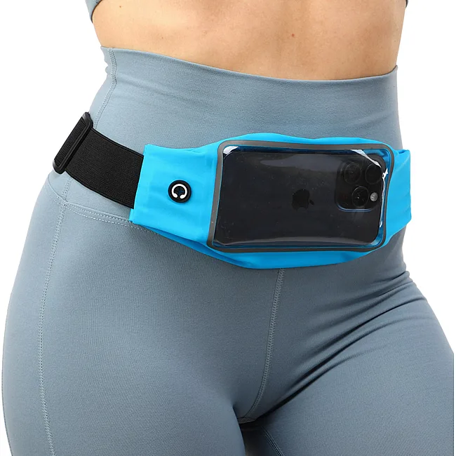 Сумка на пояс спортивная для бега с сенсорным экраном RUNNING WAISTPACK SP-SPORT
 GA-506 (Голубой)