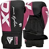 Боксерские перчатки RDX REX F4 PINK/BLACK (капа в комплекте)