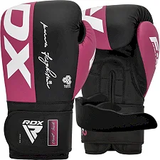 Боксерські рукавиці RDX REX F4 PINK/BLACK (капа в комплекті)