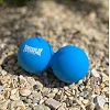 Массажный двойной мяч силиконовый PowerPlay PP-4355 Silicone Lacrosse Peanut Ball (6.3*12.6см.) Синий