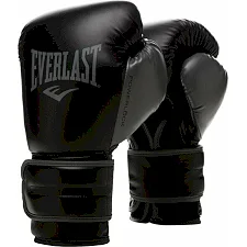 Боксерські рукавиці Everlast POWERLOCK TRAINING GLOVES чорний, сірий 16 унцій