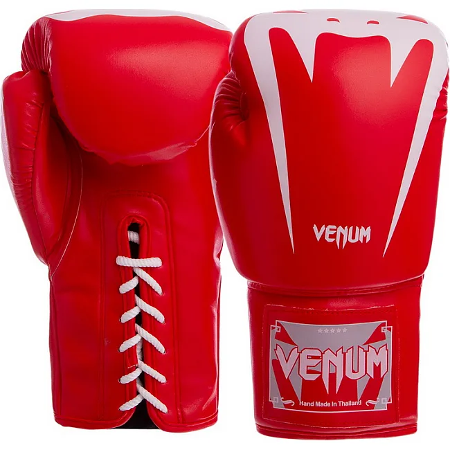 Перчатки для бокса

 на шнуровке PU VENUM
 BO-8350 (Синий-белый)