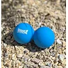 Массажный двойной мяч силиконовый PowerPlay PP-4355 Silicone Lacrosse Peanut Ball (6.3*12.6см.) Синий