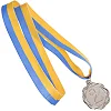 Медаль спортивная с лентой SP-SPORT FLIE SP-SPORT C-3175 ø5см (Серебряный)