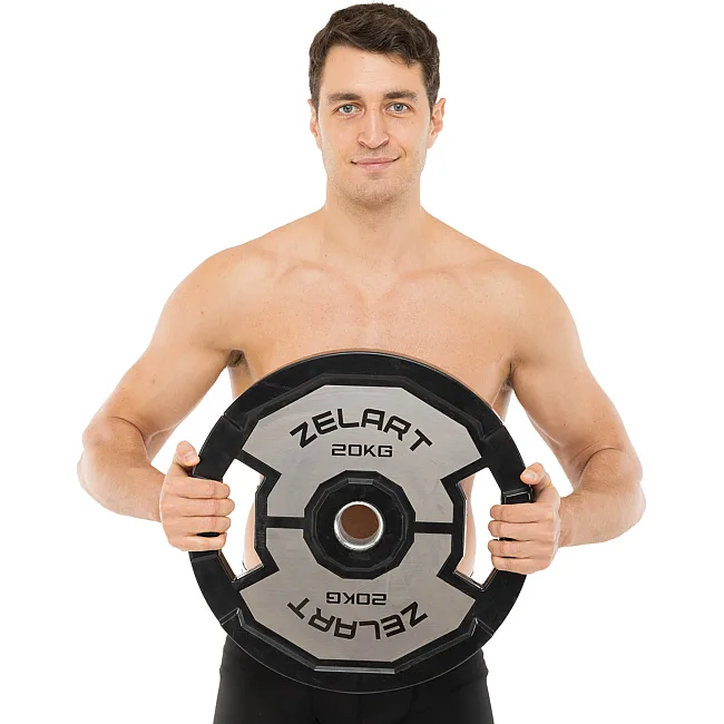 Млинці диски гумові 2 Handle металева втулка ZELART
 TA-4792-20 51мм 20кг