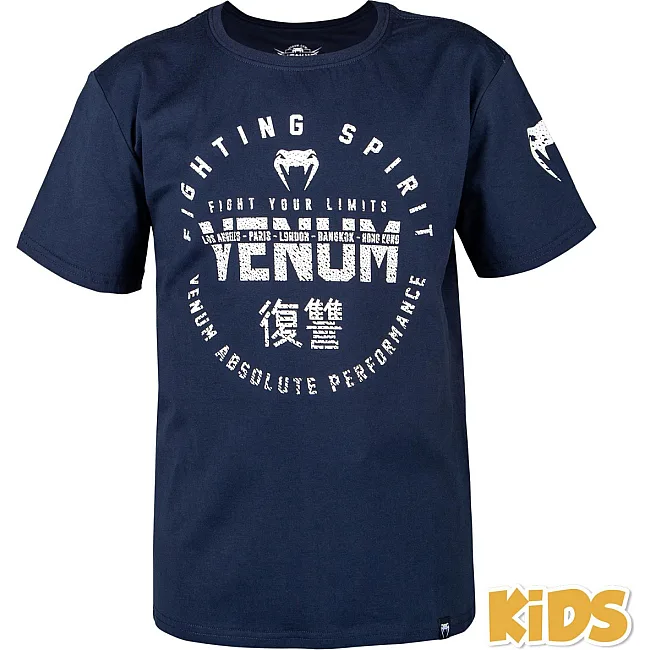 Детская футболка Venum Signature T-Shirt Navy Blue