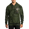 Двосторонняя толстовка AFFLICTION Stone Grail Rev PO Mil.Green Crystal Wash/Black