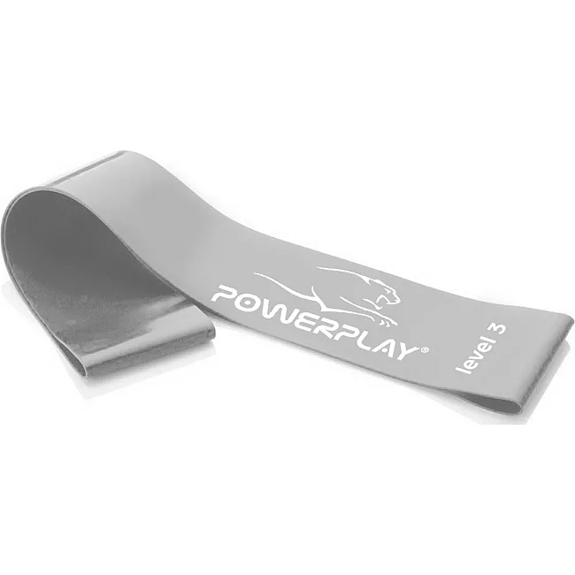 Фитнес резинка POWERPLAY 4140 Level 3 Stretch Band (11-15кг.) Серая