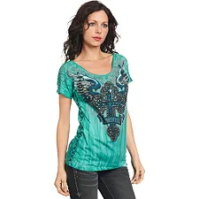 Женская футболка Sinful Feline Lace Panel Tee