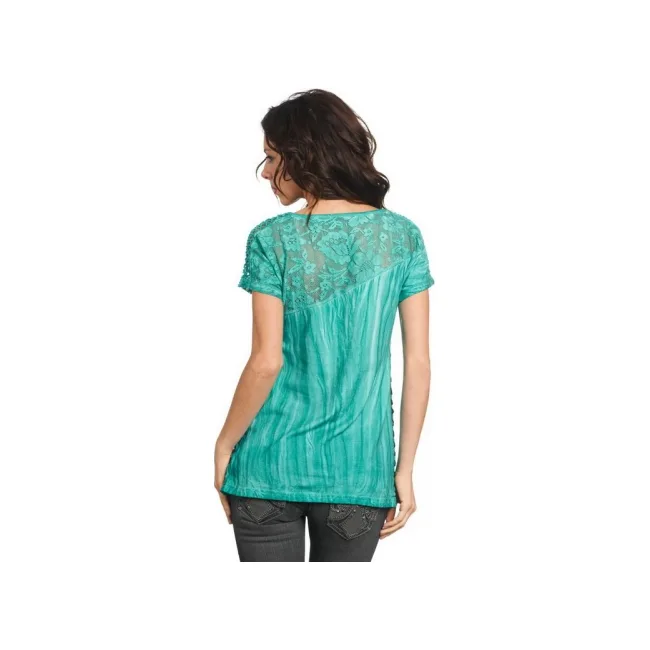 Женская футболка Sinful Feline Lace Panel Tee