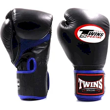 Перчатки для бокса TWINS Velcro Mesh Edition BGVLA1 Black Blue