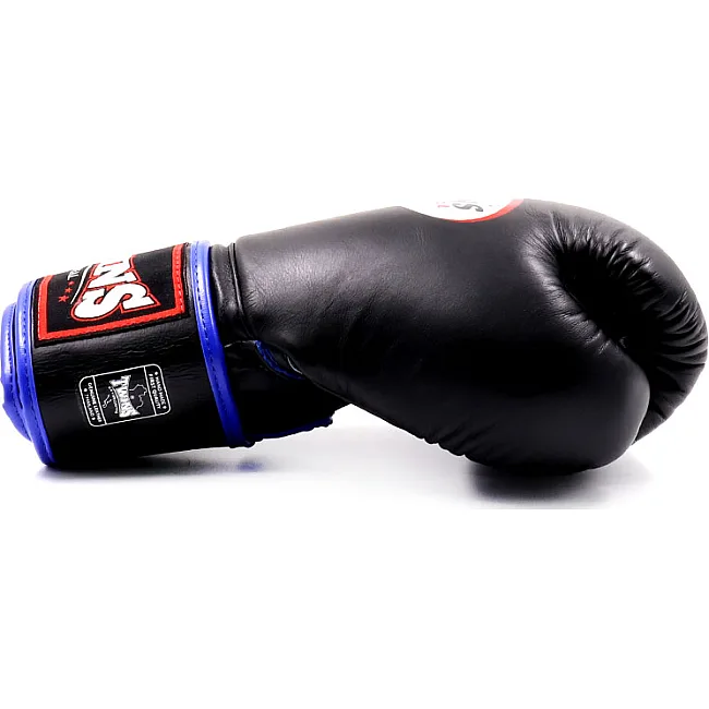 Перчатки для бокса TWINS Velcro Mesh Edition BGVLA1 Black Blue