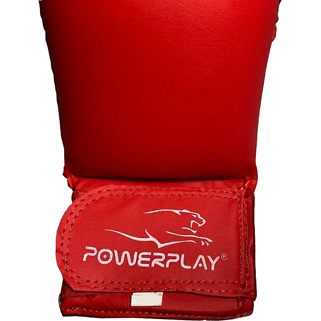 Перчатки для каратэ POWERPLAY 3027 Красные (капа в подарок)