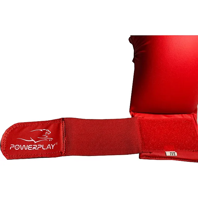 Перчатки для каратэ POWERPLAY 3027 Красные (капа в подарок)