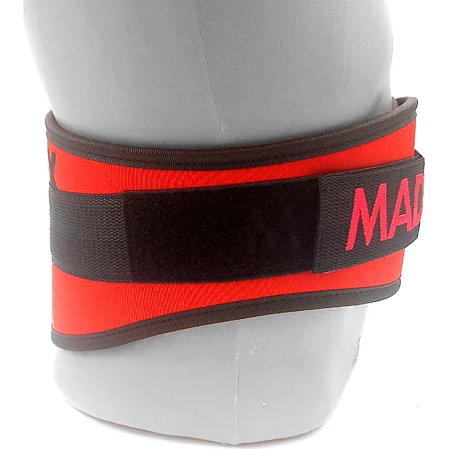 Пояс для становой тяги MADMAX MFB-421 Simply the Best неопреновый Red