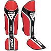 Защитные щитки для ног RDX SHIN INSTEP AURA PLUS T-17 RedBlack