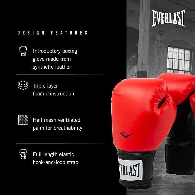 Боксерські рукавиці Everlast PROSTYLE 2 BOXING GLOVE червоний 12 унцій