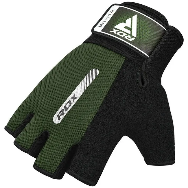Рукавички для фітнесу RDX W1 Half Army Green