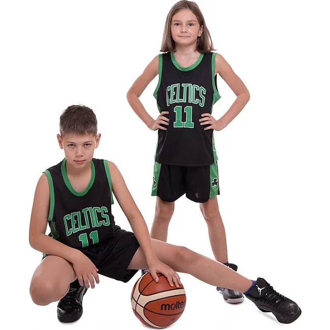Детская баскетбольная форма NBA клуб Bton Celtics 11 BA-0967 (Белый-зеленый)