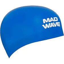 Шапочка для бассейна силиконовая для взрослых MADWAVE D-CAP FINA Approved M053701 (Синий)