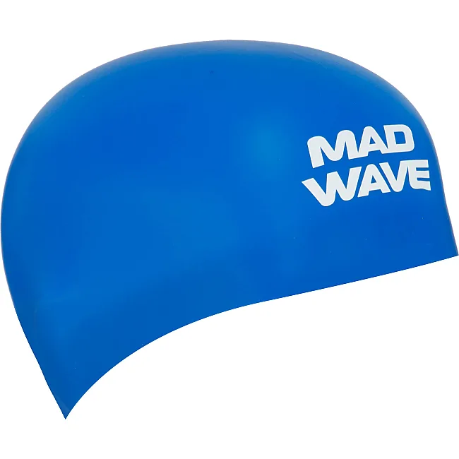 Шапочка для бассейна силиконовая для взрослых MADWAVE D-CAP FINA Approved M053701 (Синий)