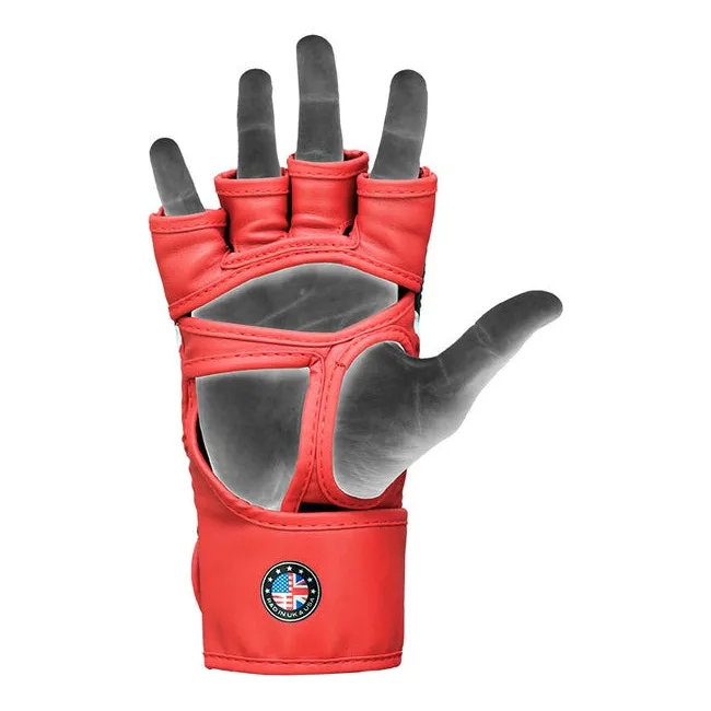 Перчатки ММА RDX AURA PLUS T-17 Red/Black (капа в комплекте)