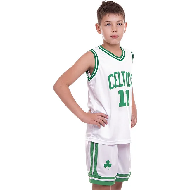 Детская баскетбольная форма NBA клуб Bton Celtics 11 BA-0967 (Белый-зеленый)