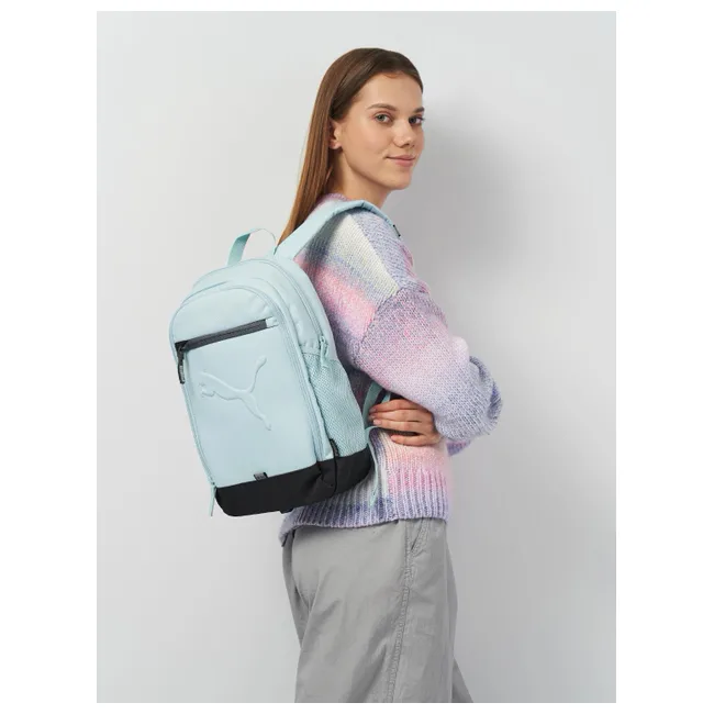 Рюкзак PUMA Buzz Backpack Bag 10L черный, бирюзовый 24x11x36 см