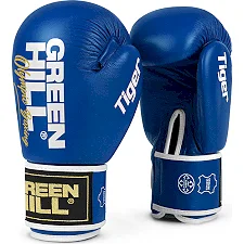 Боксерські рукавички Green Hill Tiger ліцензовані IBA (Синій)