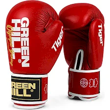 Боксерські рукавички Green Hill Tiger ліцензовані IBA (Червоний)
