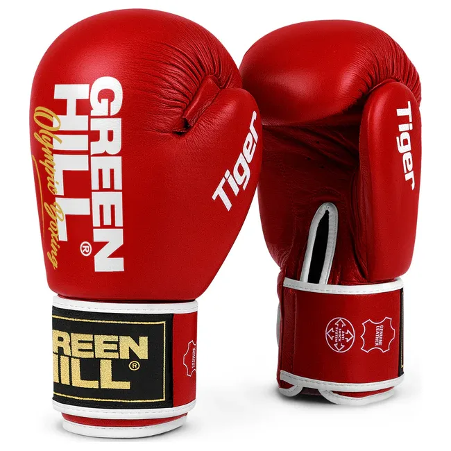 Боксерські рукавички Green Hill Tiger ліцензовані IBA (Червоний)