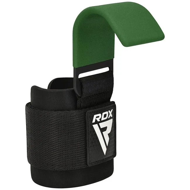 Крюки для тяги на запястье RDX W5 Gym Hook Strap Army Green Plus