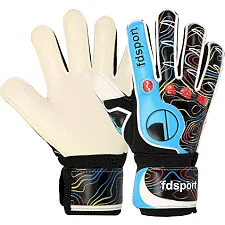 Детские вратарские перчатки с защитой пальцев FDSPORT FB-930 (Синий-черный)