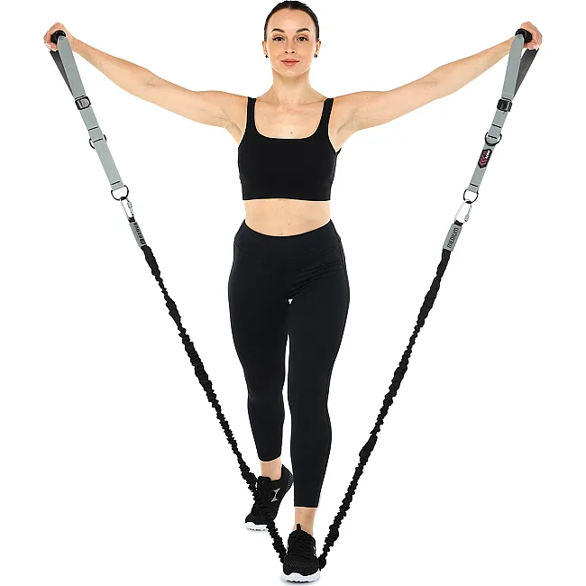 Трубчатый эспандер
 с карабином в защитном рукаве RESISTANCE TUBE WITH COVER EZOUS K-05-M нагрузка средняя