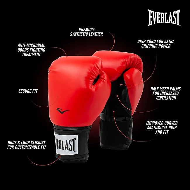 Боксерські рукавиці Everlast PROSTYLE 2 BOXING GLOVE червоний 12 унцій
