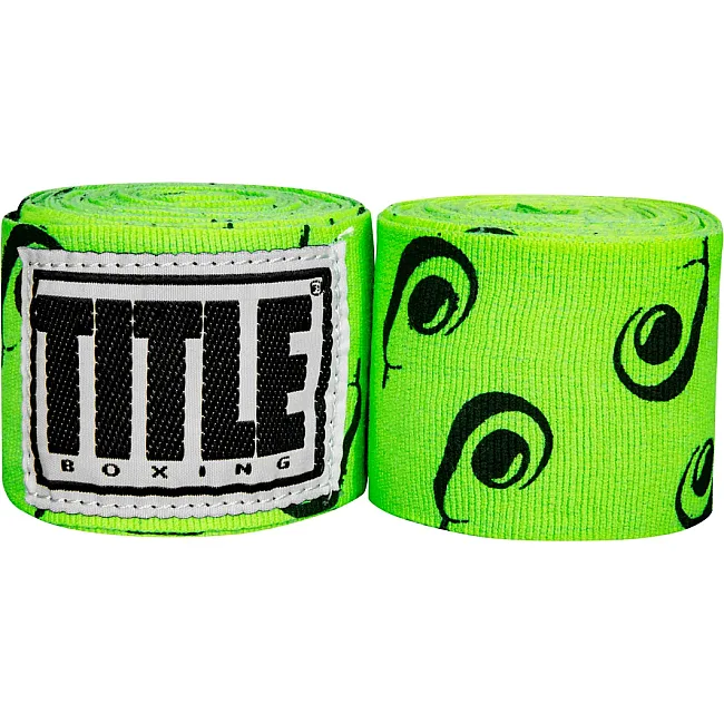 Бинты для бокса TITLE Boxing Print 450см Avocado