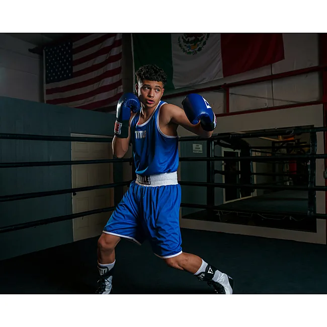 Боксерский сет TITLE Boxing Aerovent Elite Amateur Boxing Set 1 v. 2.0 Red Blue