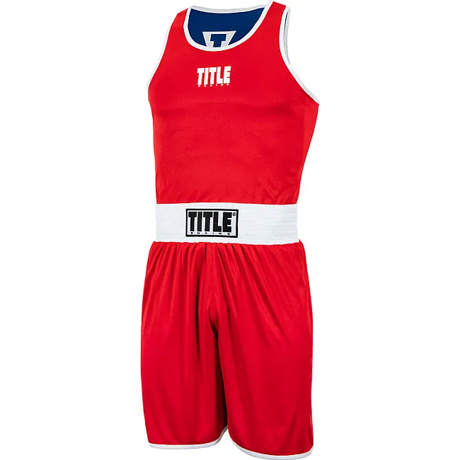 Боксерский сет TITLE Boxing Aerovent Elite Amateur Boxing Set 1 v. 2.0 Red Blue