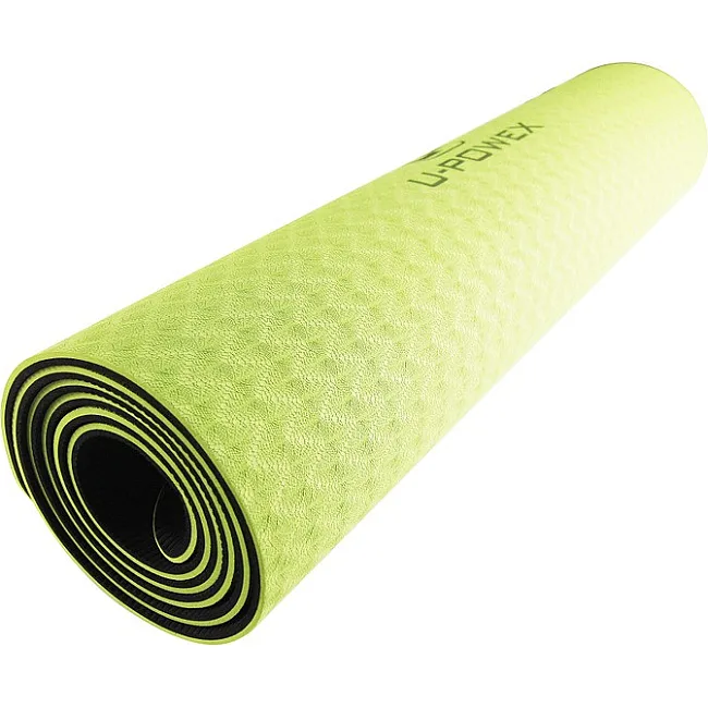 Коврик для йоги U-POWEX TPE Green/Black (183х61х0.6)