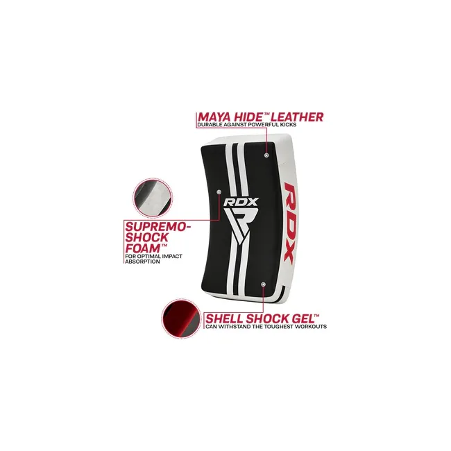 Макивара RDX T1 Curved Kick Shield with Nylon Handles WhiteBlack