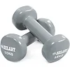 Гантели для фитнеса виниловые ZELART Beauty TA-5225-1_5 (Серый)