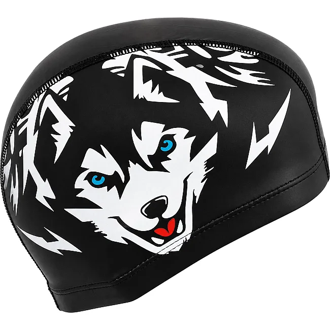 Шапочка для бассейна текстильная MADWAVE Husky M058301 (Черный)