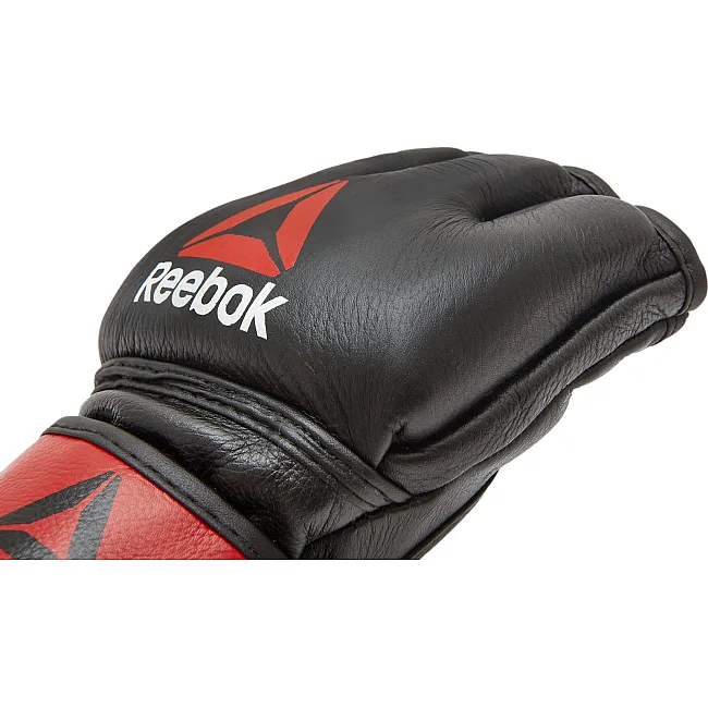 Перчатки для тренинга Reebok MMA Gloves Leather черный, красный XL
