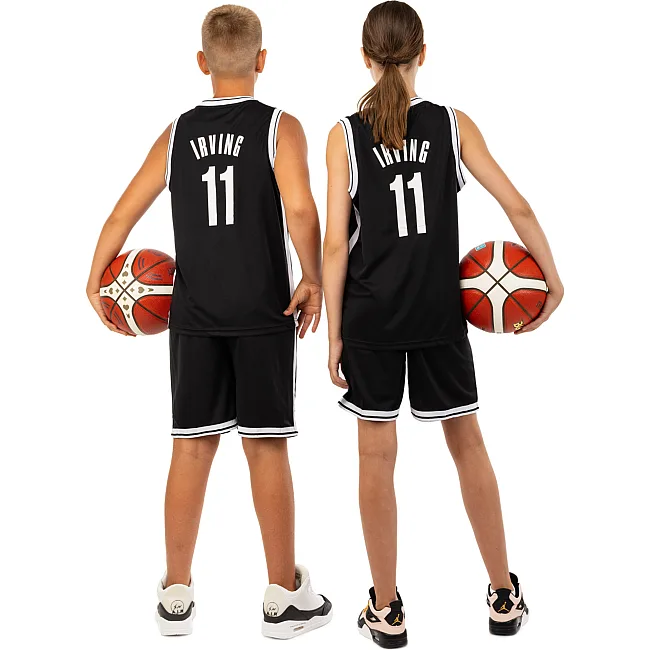 Детская баскетбольная форма NBA клуб Brooklyn Nets 11 3578 (Черный-белый)
