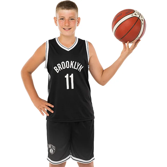Детская баскетбольная форма NBA клуб Brooklyn Nets 11 3578 (Черный-белый)